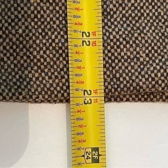 LOFT Brown Tan Wool Silk Blend Tweed Academia Skirt NWOT Size 12 - Picture 8 of 8